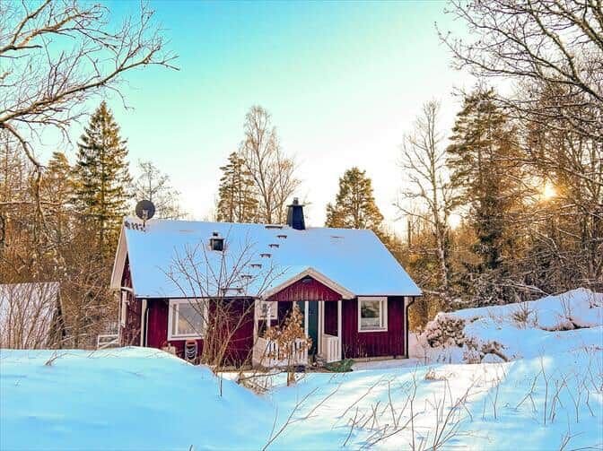 Winterbild vom Ferienhaus